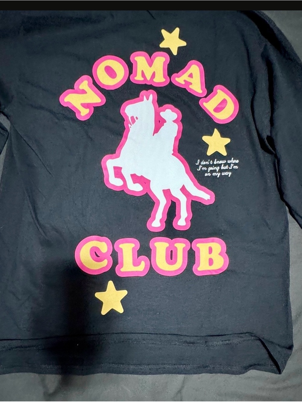 Black "Nomad Club" Graphic shirt